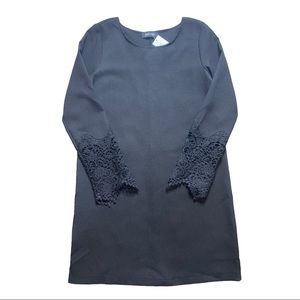 Fab’rik Black Shift Dress Lace Sleeves Women S